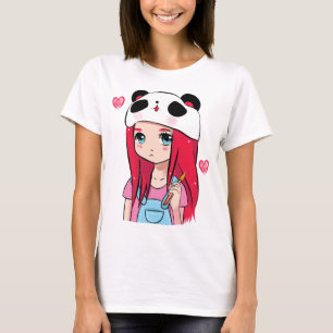 Camiseta Abraços de Panda & Sonhos Carmesim