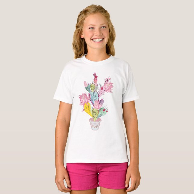 Camiseta Abraços de Planta de Cacto México (Frente Completa)