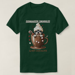 Camiseta Abraços de Schnauzer e Chocolate Quente