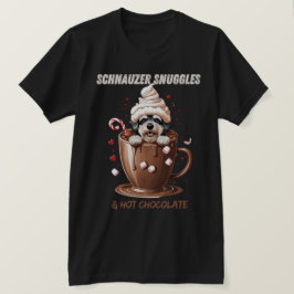 Camiseta Abraços de Schnauzer e Chocolate Quente