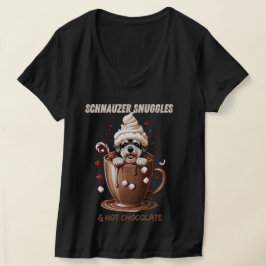 Camiseta Abraços de Schnauzer e Chocolate Quente