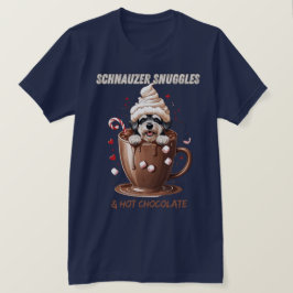 Camiseta Abraços de Schnauzer e Chocolate Quente