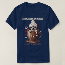 Camiseta Abraços de Schnauzer e Chocolate Quente