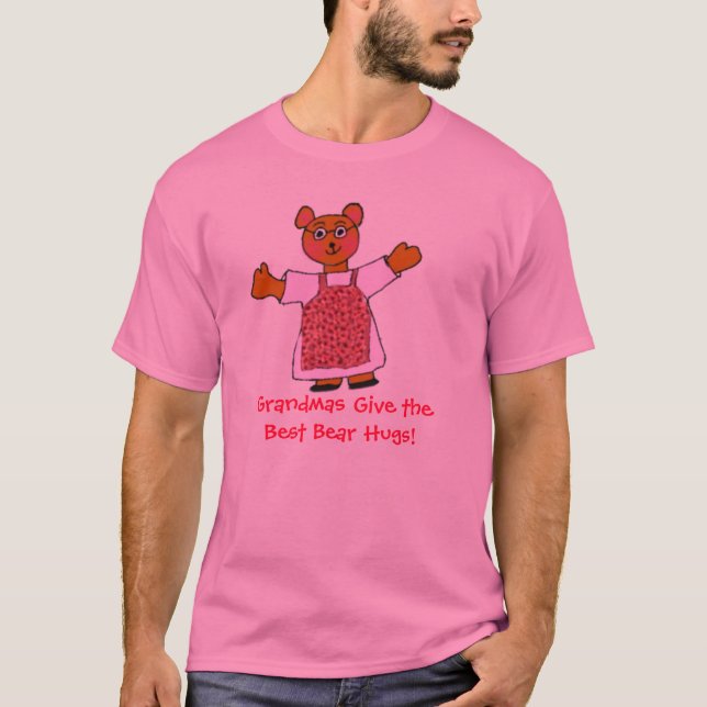 Camiseta Abraços de urso da avó - urso da avó (Frente)