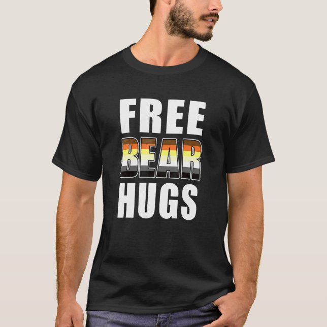 Camiseta Abraços de Urso Livre Lgbtq Orgulho gay Parade Org (Frente)