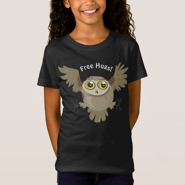 Camiseta Abraços Grátis! Chá de coruja (Frente)
