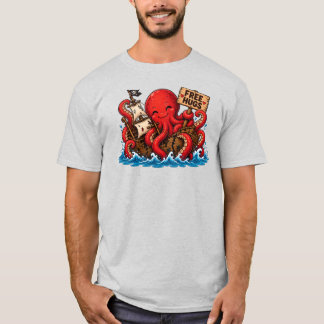Camiseta Abraços grátis Kraken! Cute Monstro Marinho DND