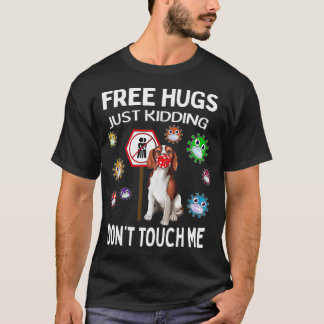 Camiseta Abraços grátis só brincadeira não me toquem Cachor