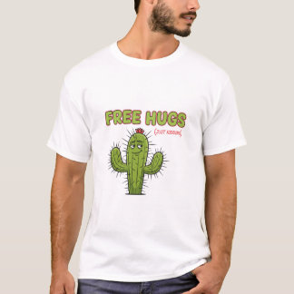 Camiseta Abraços Gratuitos Brincadeira Cacto Valentão Sarcá