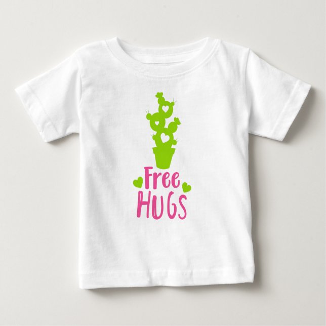Camiseta Abraços Gratuitos, Cactus, Cactos, Succulent, Plan (Frente)