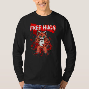 Camiseta Abraços Gratuitos Fantasia de Halloween Sarcasmo A