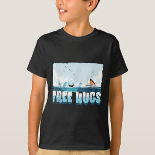 Camiseta Abraços Gratuitos Funny Iceberg Cruzeiro Navio Tit