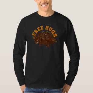 Camiseta Abraços Gratuitos Porco-espinho Animal Fofo & Fofi