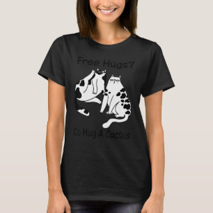 Camiseta Abraços Gratuitos Vá Abraçar Um Cacto Atitude Sar