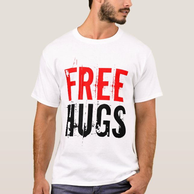 Camiseta Abraços Gratuitos | Visual retrô (Frente)