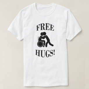 Camiseta Abraços livres com cadeira de rodas
