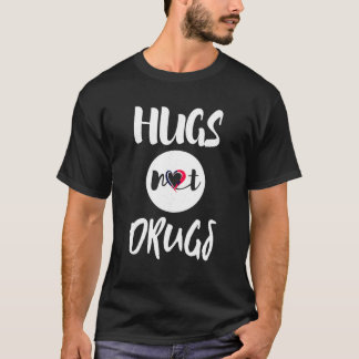 Camiseta Abraços Não Drogas dizem não às drogas Red Ribbon