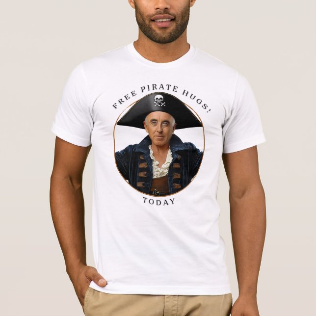 Camiseta Abraços Piratas Livres! (Frente)
