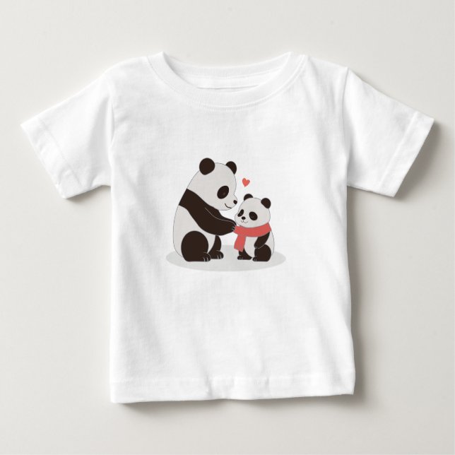 Camiseta Abraços Quentes, Panda Amor (Frente)