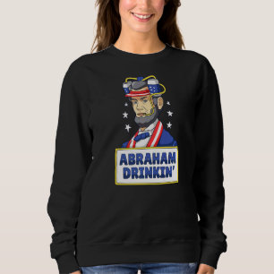 Camiseta Abraham Drinkin Bebendo Lincoln Memória 4 de julho