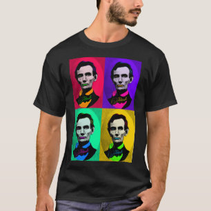 Camiseta Abraham Lincoln 1858, interpretação de Pop art