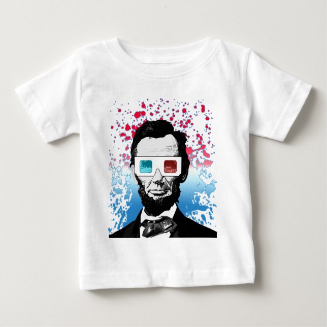 Camiseta Abraham Lincoln - 3D (Frente)
