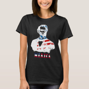 Camiseta Abraham Lincoln 4 De Julho Bandeira Americana