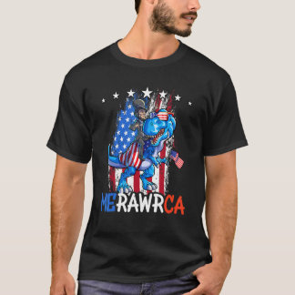 Camiseta Abraham Lincoln 4 De Julho Dino Boys Men American