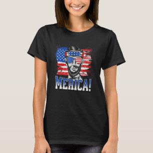 Camiseta Abraham Lincoln 4 de Julho Merica Homens Mulheres