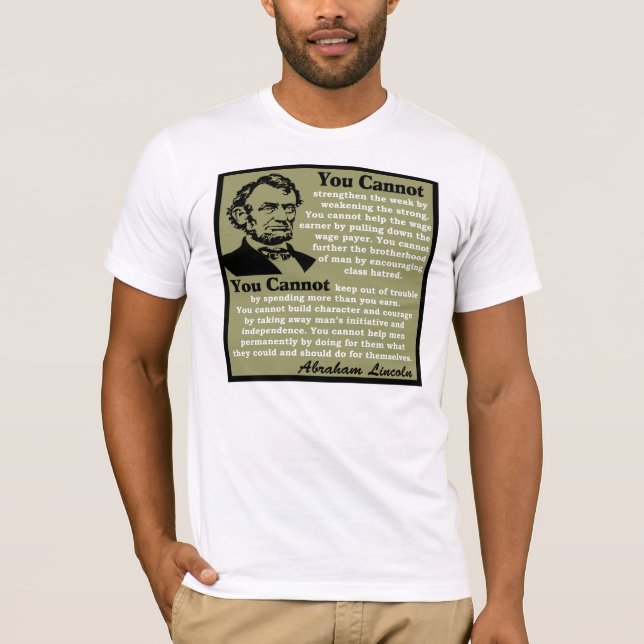 Camiseta Abraham Lincoln: Ajuda você mesmo! (Frente)