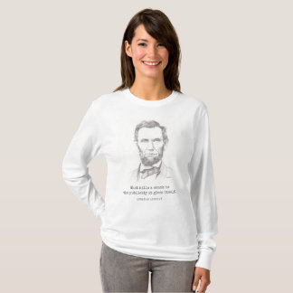 Camiseta Abraham Lincoln com Citação para a Política de Hoj
