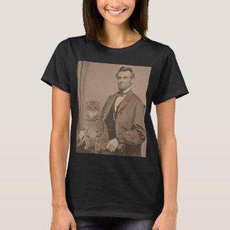 Camiseta Abraham Lincoln e seu gato "Gloria "