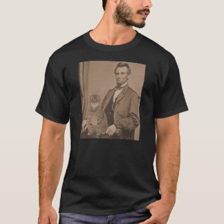 Camiseta Abraham Lincoln e seu gato "Gloria" 3