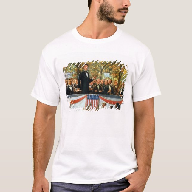 Camiseta Abraham Lincoln e Stephen A. Douglas (Frente)