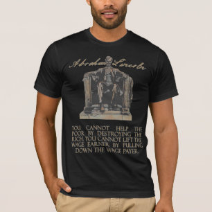 Camiseta Abraham Lincoln em destruir os ricos