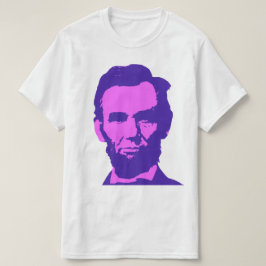 Camiseta Abraham Lincoln em rosa e roxo Pop