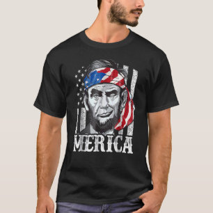 Camiseta Abraham Lincoln Merica 4 De Julho Men American F