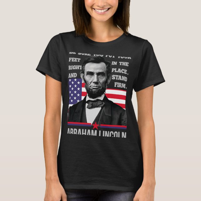 Camiseta Abraham Lincoln ou o que quer que seja ou 4 de J (Frente)