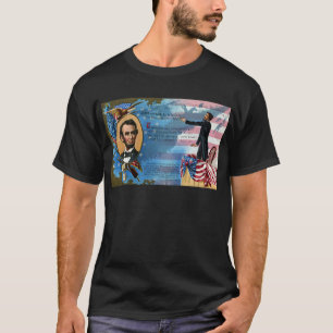 Camiseta Abraham Lincoln que dá o endereço de Gettysburg