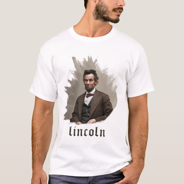 Camiseta Abraham Lincoln - Retrato (Frente)