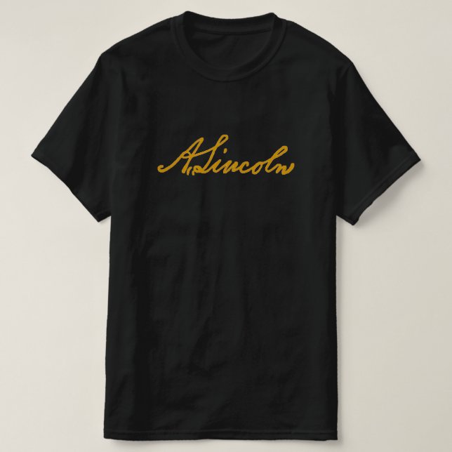 Camiseta Abraham Lincoln Signature (Frente do Design)