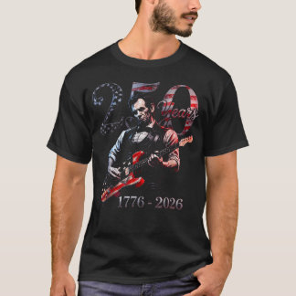 Camiseta Abraham Lincoln Tocando Guitarra 4 De Julho 250º