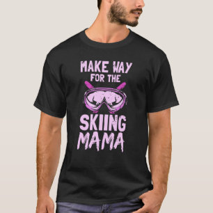 Camiseta Abram Caminho Para A Mama De Esqui Winter Skier Ho