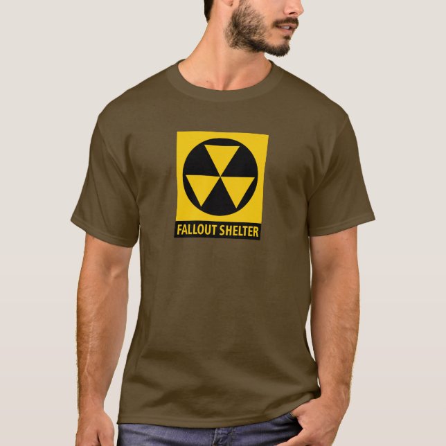 Camiseta Abrigo de precipitação da bomba atômica de defesa (Frente)