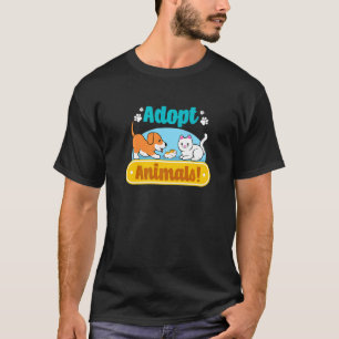Camiseta Abrigos Animais Salvando Gatos Cães Salvamento Bas