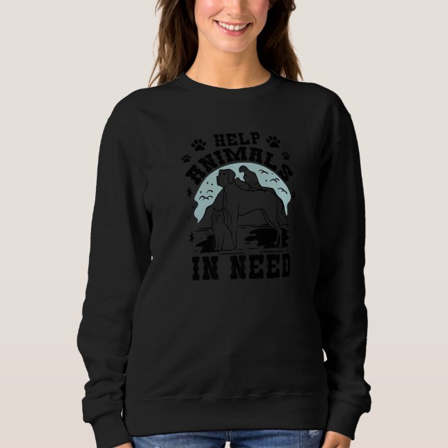 Camiseta Abrigos De Animais Ajudam Animais Que Necessitam D (Frente)