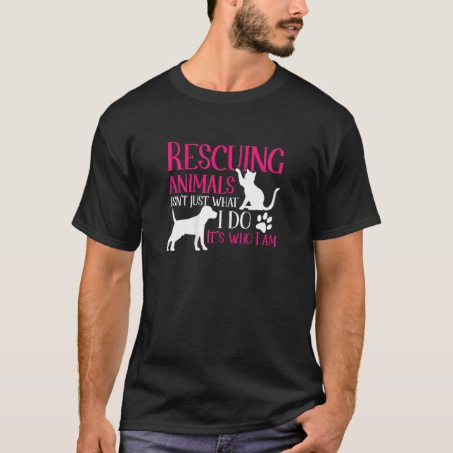 Camiseta Abrigos De Salvamento De Animais Que Resgatam Anim (Frente)