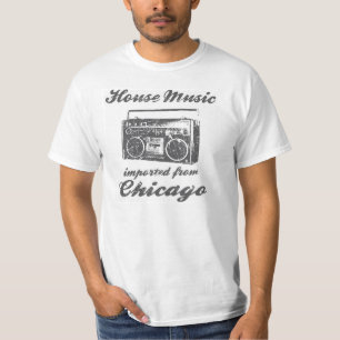 Camiseta Abrigue a música importada do T básico dos homen