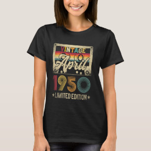 Camiseta Abril 1950 75º Aniversário 75 Anos de Idade Vintag