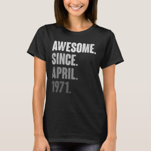 Camiseta Abril Aniversário 52 Segunda Decoração Vintag 52 A